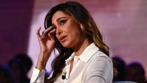 Belen Rodriguez che piange