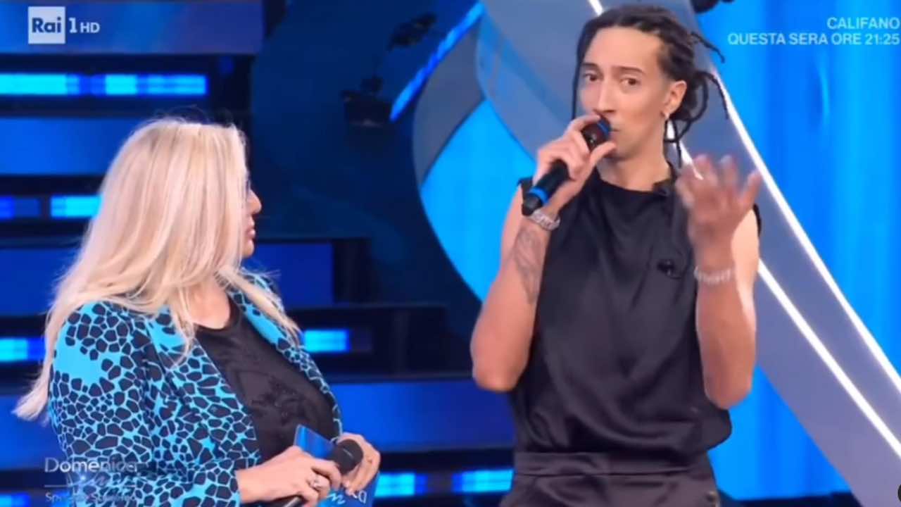 Il rapper Ghali con Mara Venier