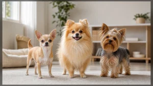 Chihuahua, Volpino di Pomerania e Yorkshire Terrier