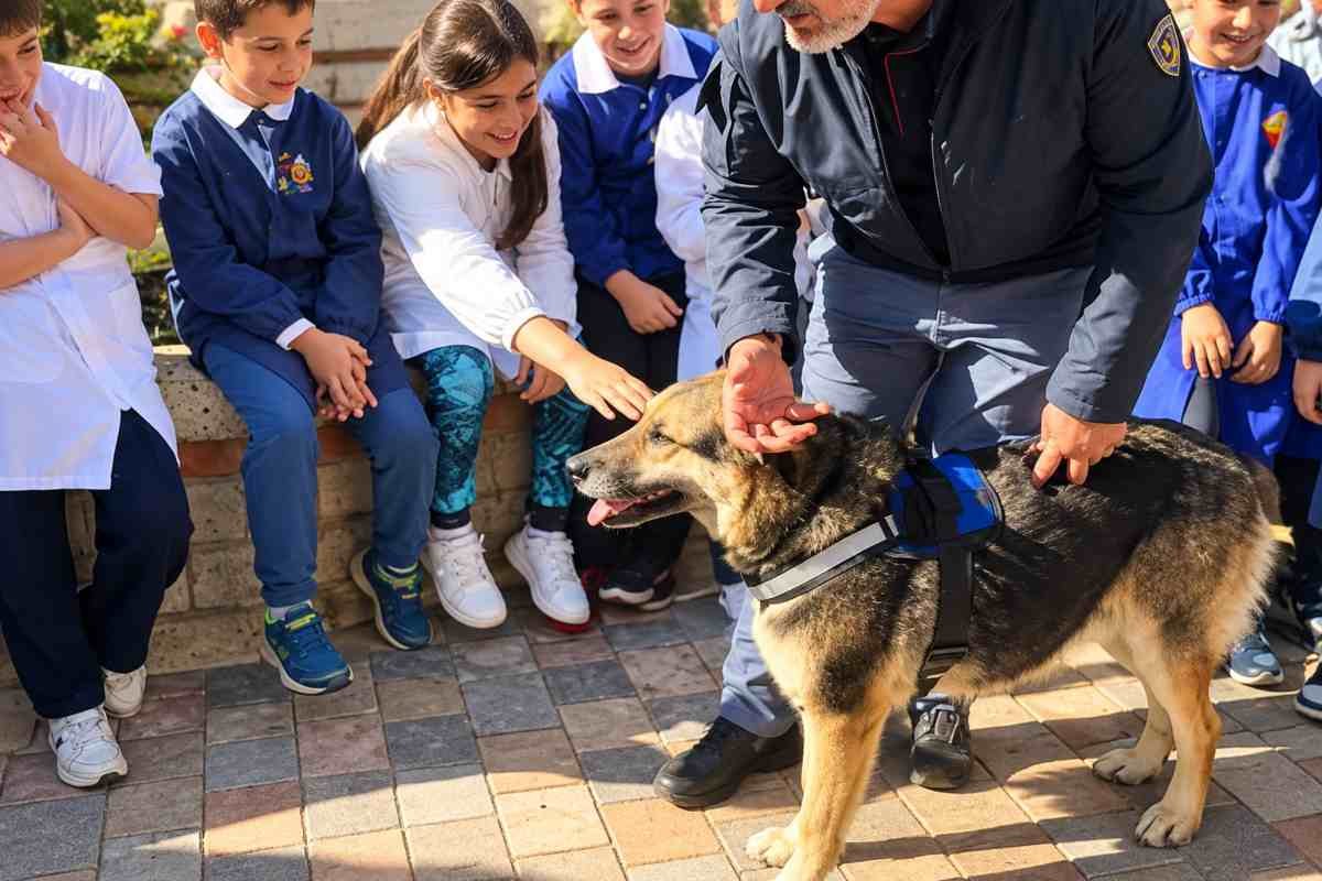 Rex, il cane poliziotto disabile che ha trovato una seconda vita nella Polizia di Roma