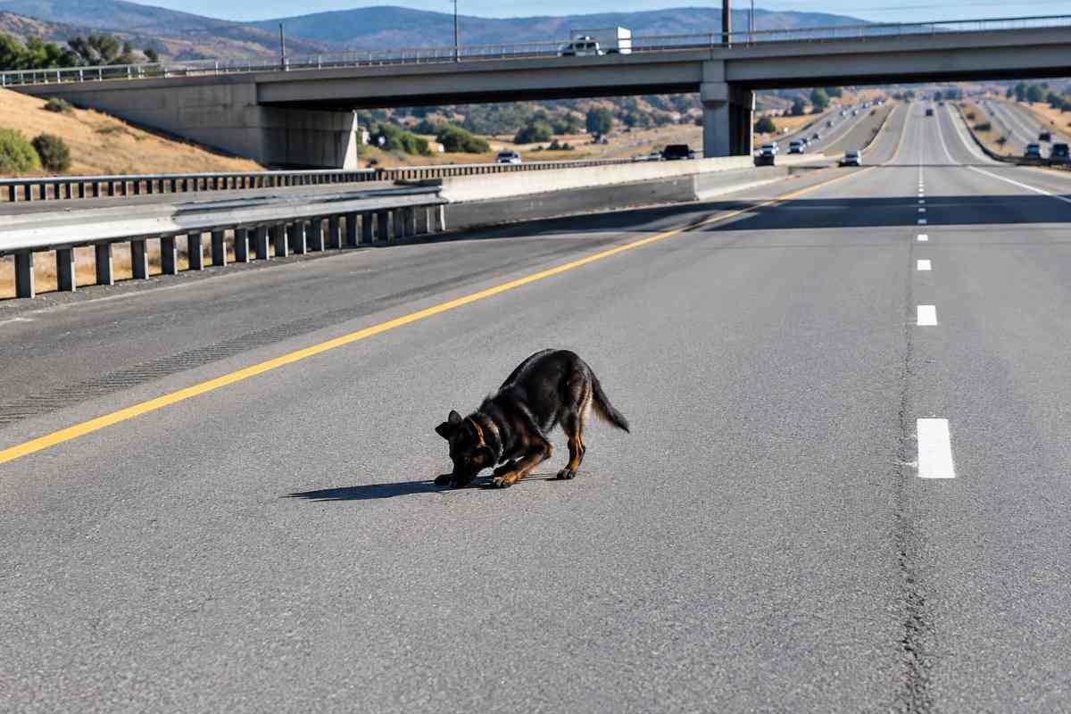 Bruno, il cane poliziotto che ha saltato da un cavalcavia e sopravvissuto: la sua storia di resilienza